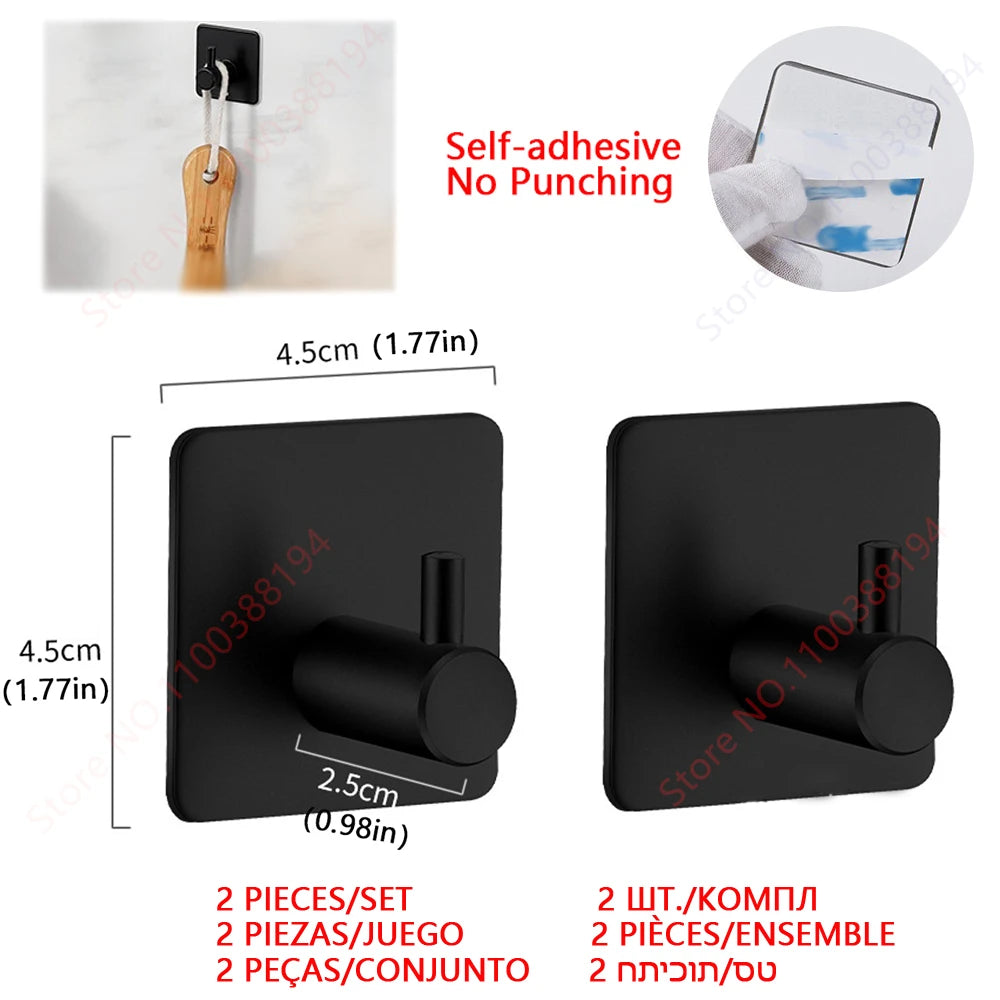 Self-Adhesive Toilet Paper Holder with Shelf