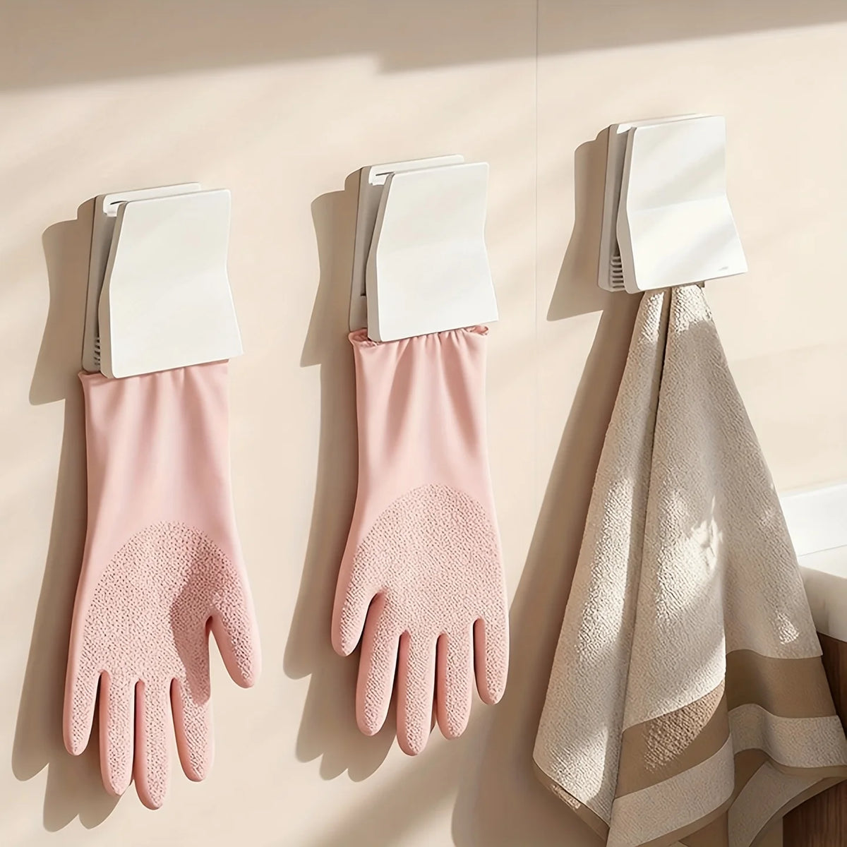 Wall-Mounted Kitchen Glove & Towel Holder