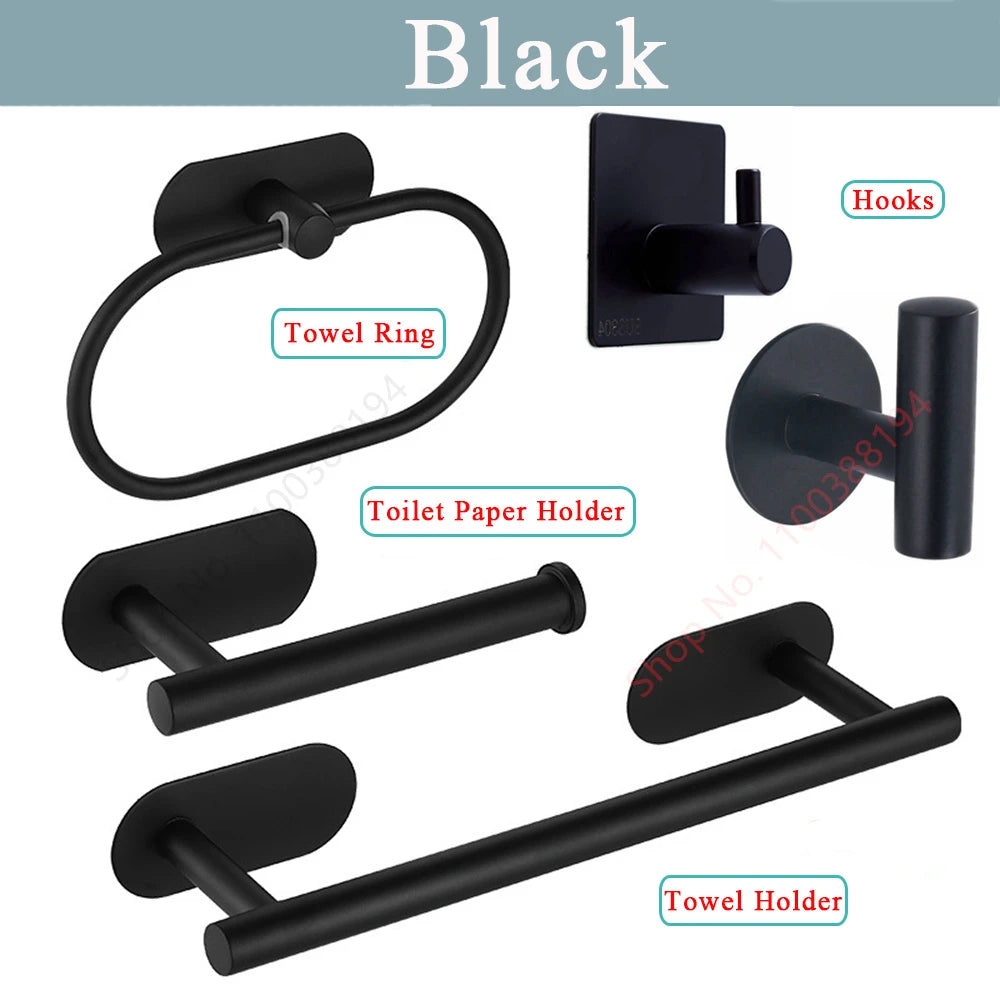 Self-Adhesive Toilet Paper Holder with Shelf