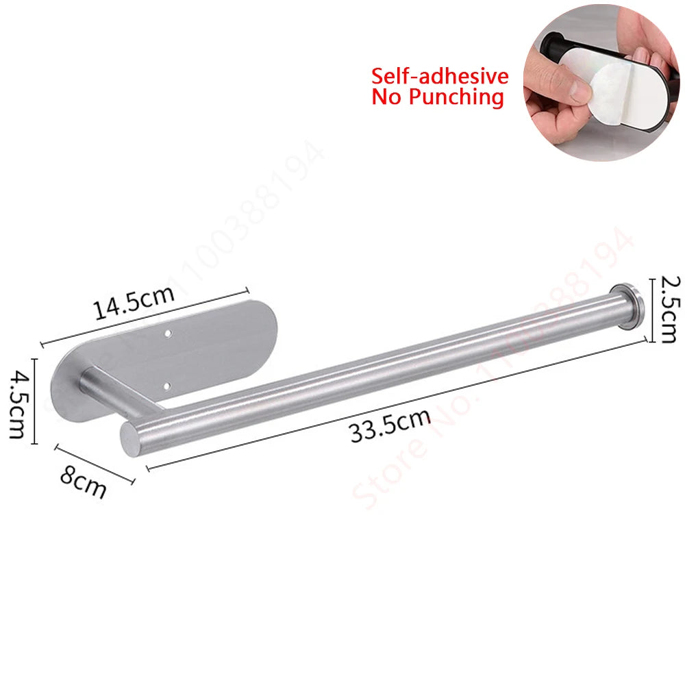Self-Adhesive Toilet Paper Holder with Shelf