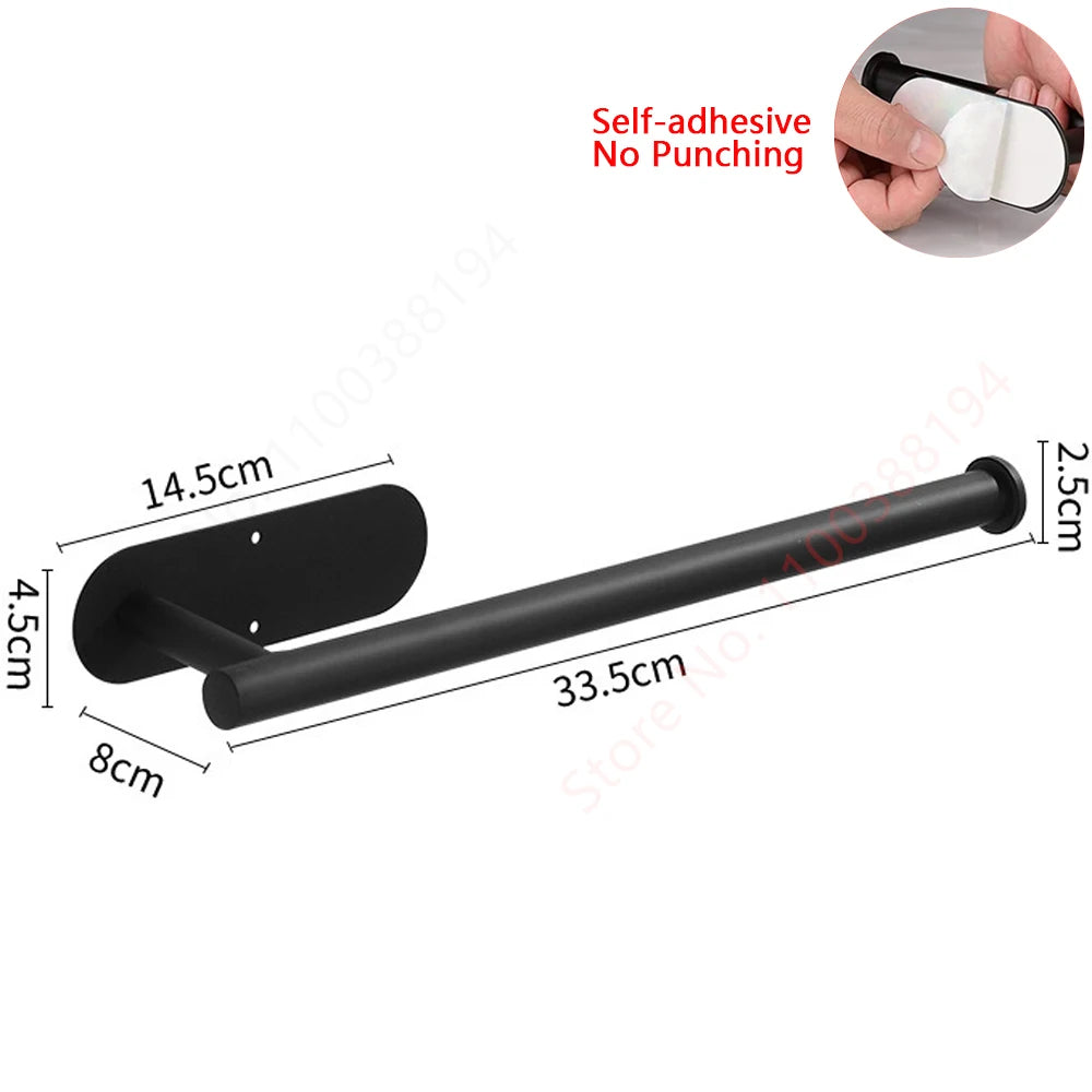 Self-Adhesive Toilet Paper Holder with Shelf