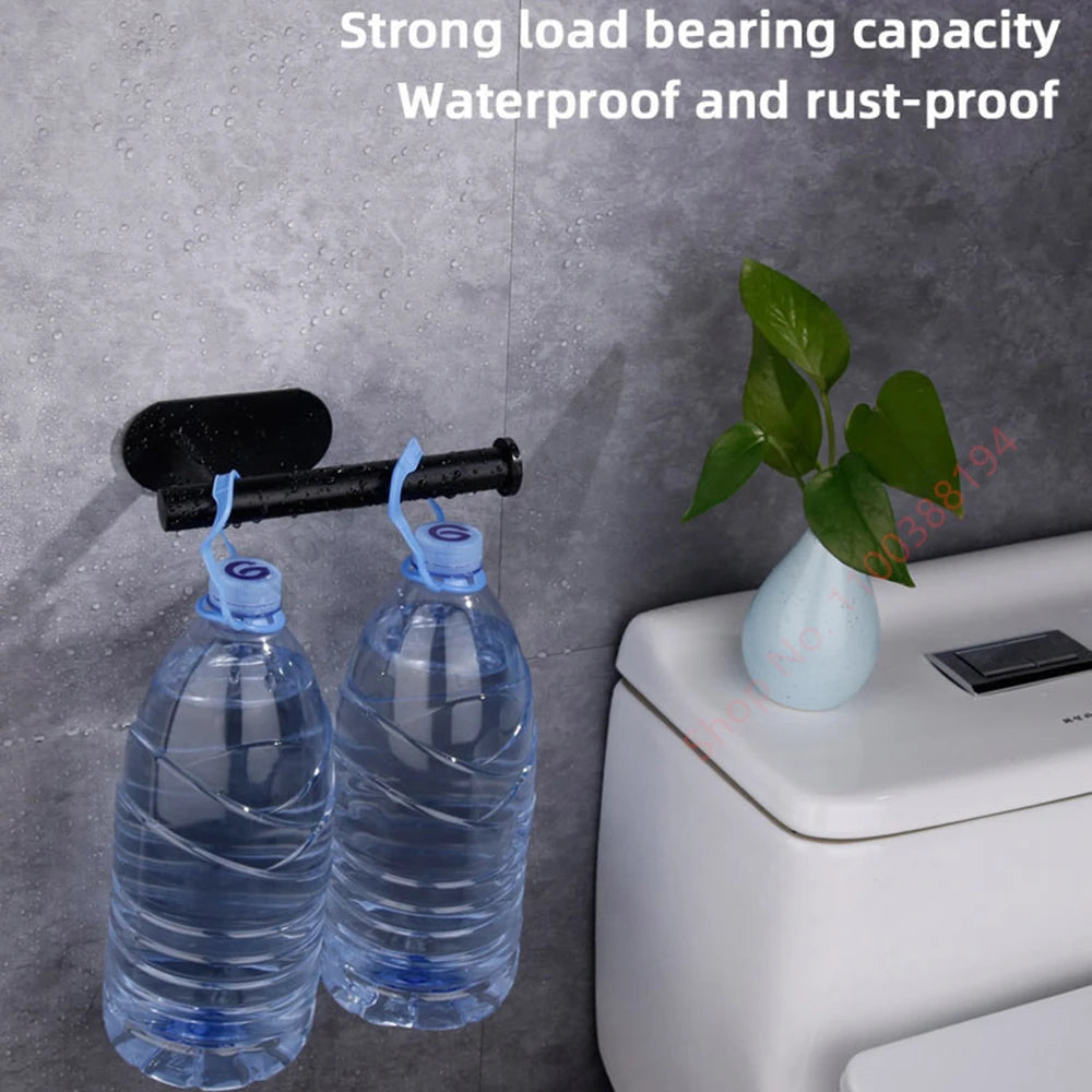 Self-Adhesive Toilet Paper Holder with Shelf