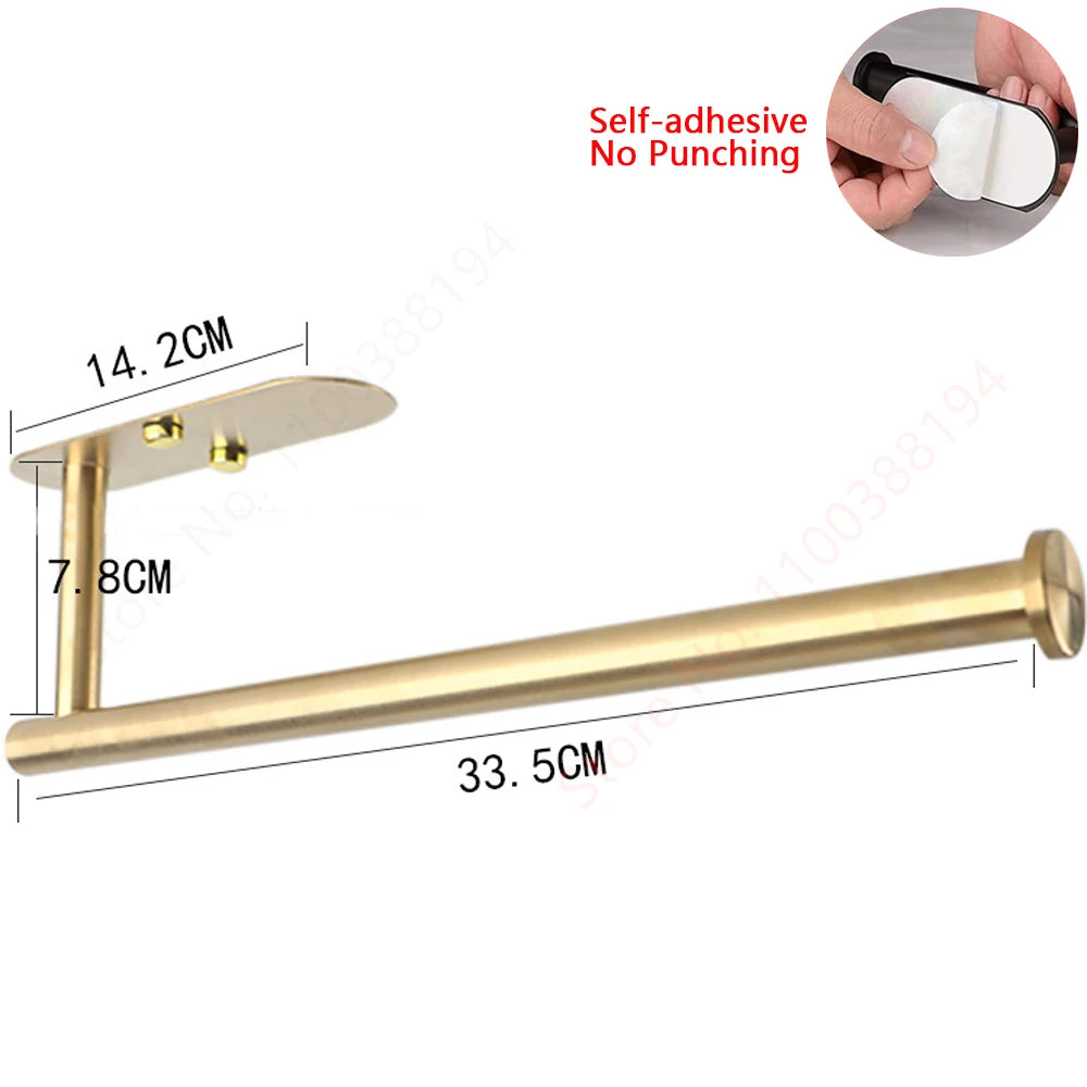 Self-Adhesive Toilet Paper Holder with Shelf