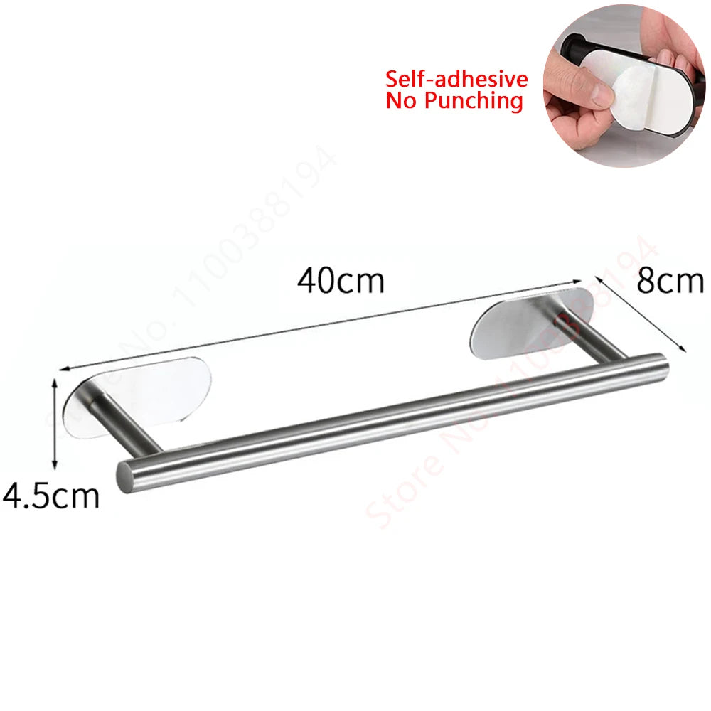 Self-Adhesive Toilet Paper Holder with Shelf