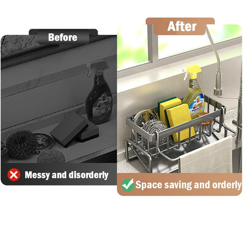 Stainless Steel Sink Caddy & Sponge Holder