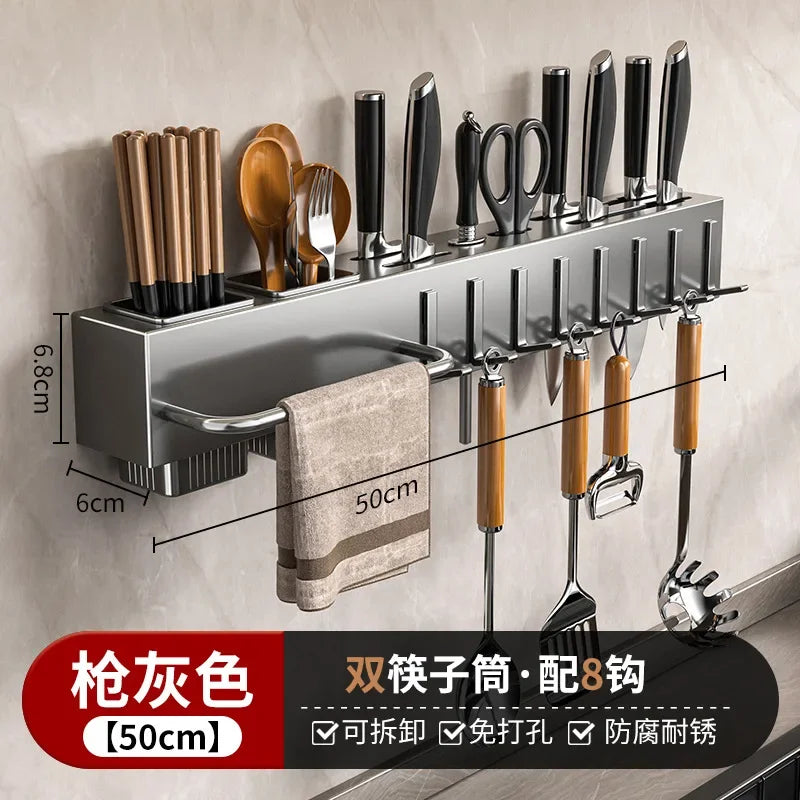 Heavy-Duty Wall-Mounted Kitchen Organizer