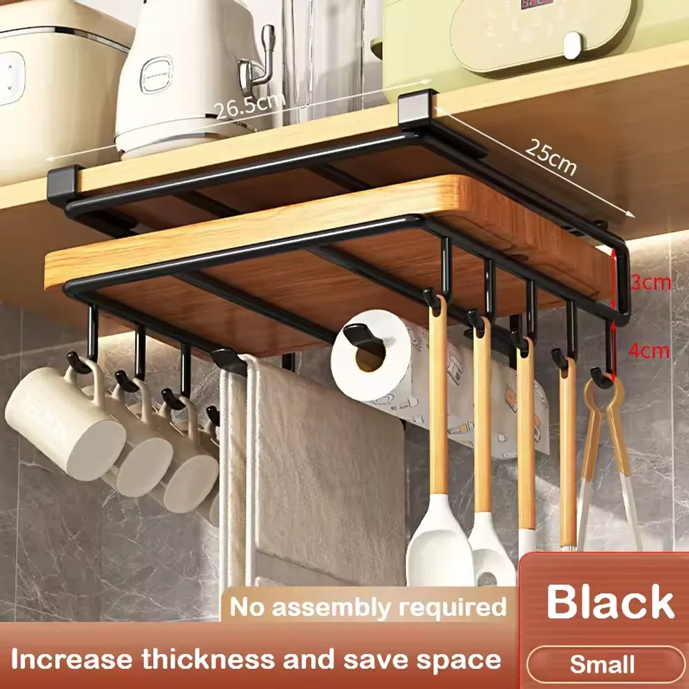 Under-Cabinet Kitchen Organizer Rack