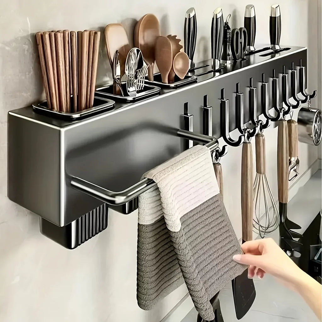 Heavy-Duty Wall-Mounted Kitchen Organizer