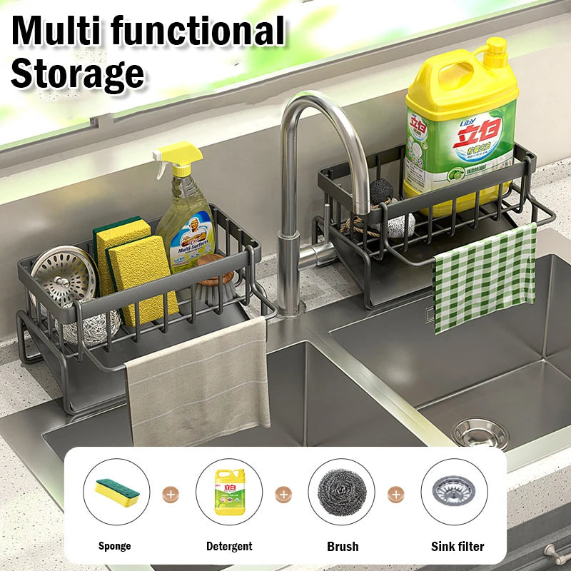 Stainless Steel Sink Caddy & Sponge Holder