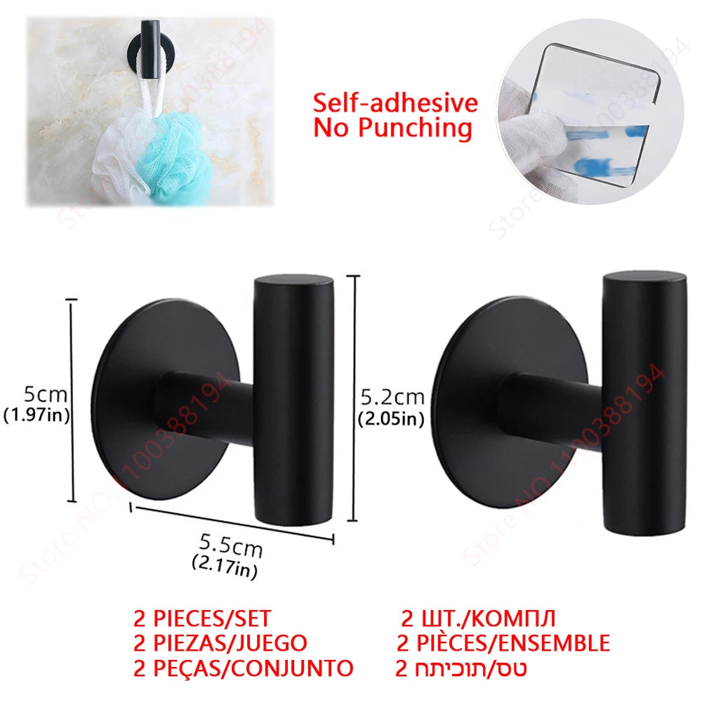 Self-Adhesive Toilet Paper Holder with Shelf