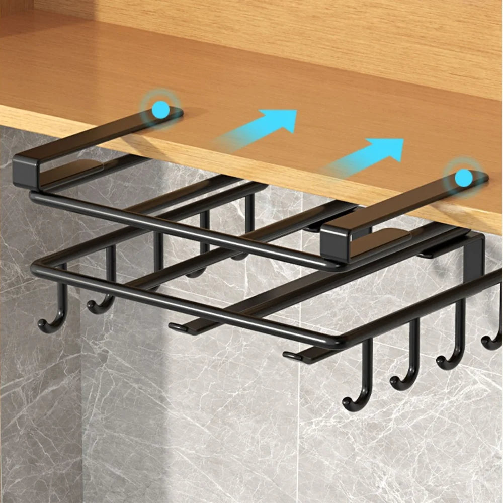 Under-Cabinet Kitchen Organizer Rack
