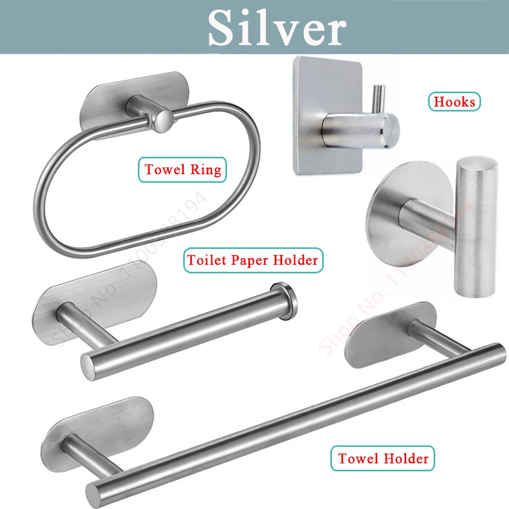 Self-Adhesive Toilet Paper Holder with Shelf