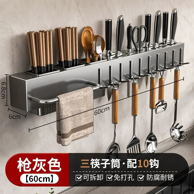 Heavy-Duty Wall-Mounted Kitchen Organizer