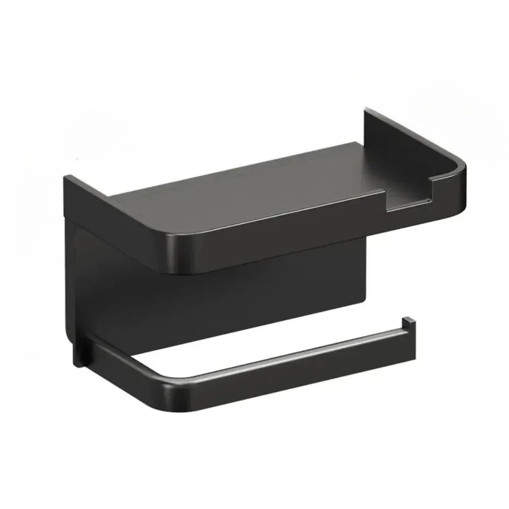 Wall-Mounted Paper Towel Holder & Shelf