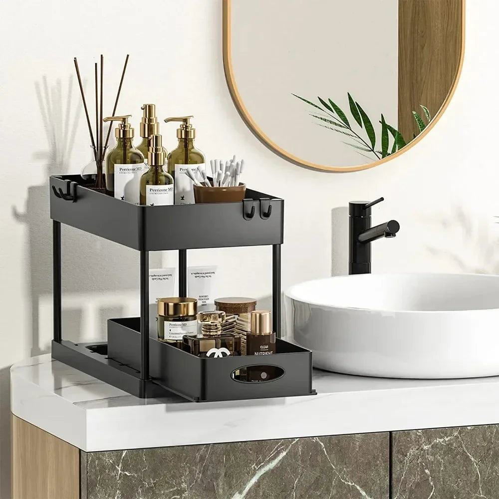 2-Tier Sliding Under-Sink Organizer