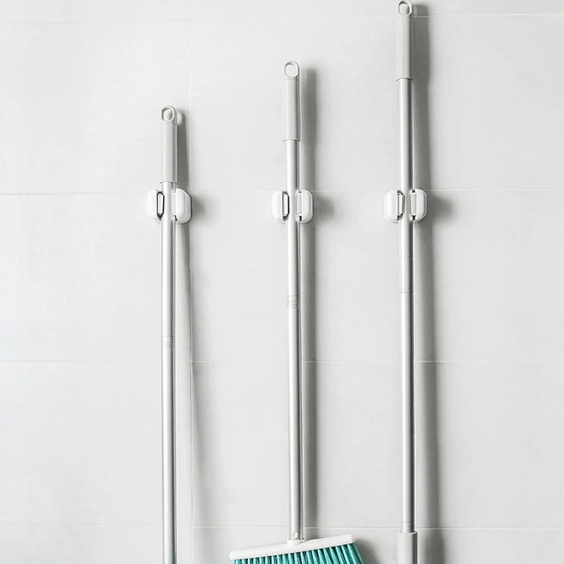 Wall-Mounted Mop & Broom Clips