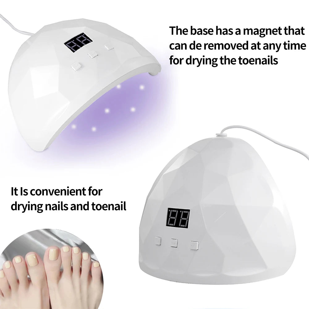 Nail Dryer Lamp UV Light for Nails Eyes Protection UV Lamp for Gel Nails Gel Nail Polish Curing Dryer Home Salon Tool