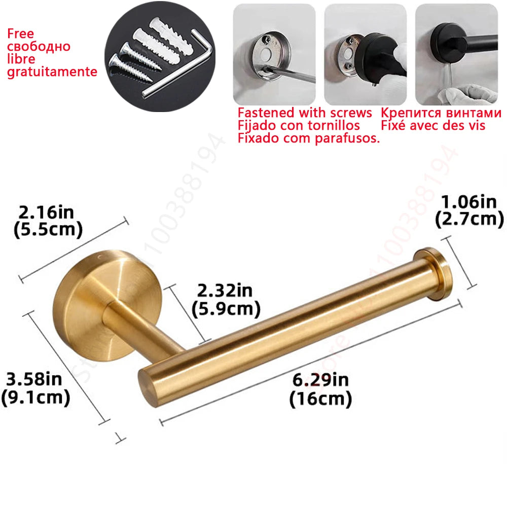 Self-Adhesive Toilet Paper Holder with Shelf