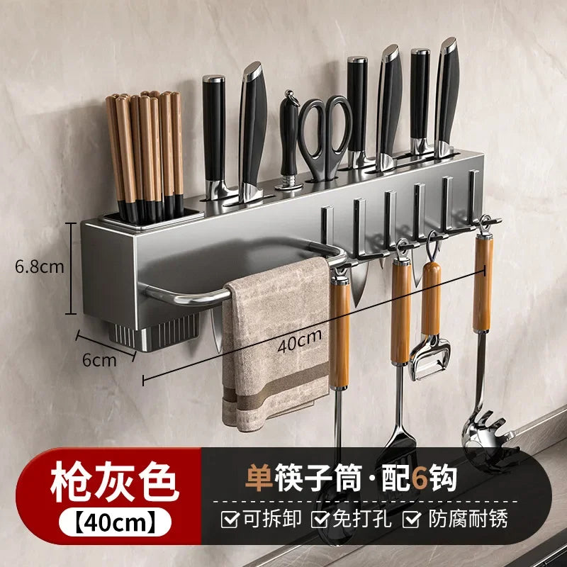 Heavy-Duty Wall-Mounted Kitchen Organizer
