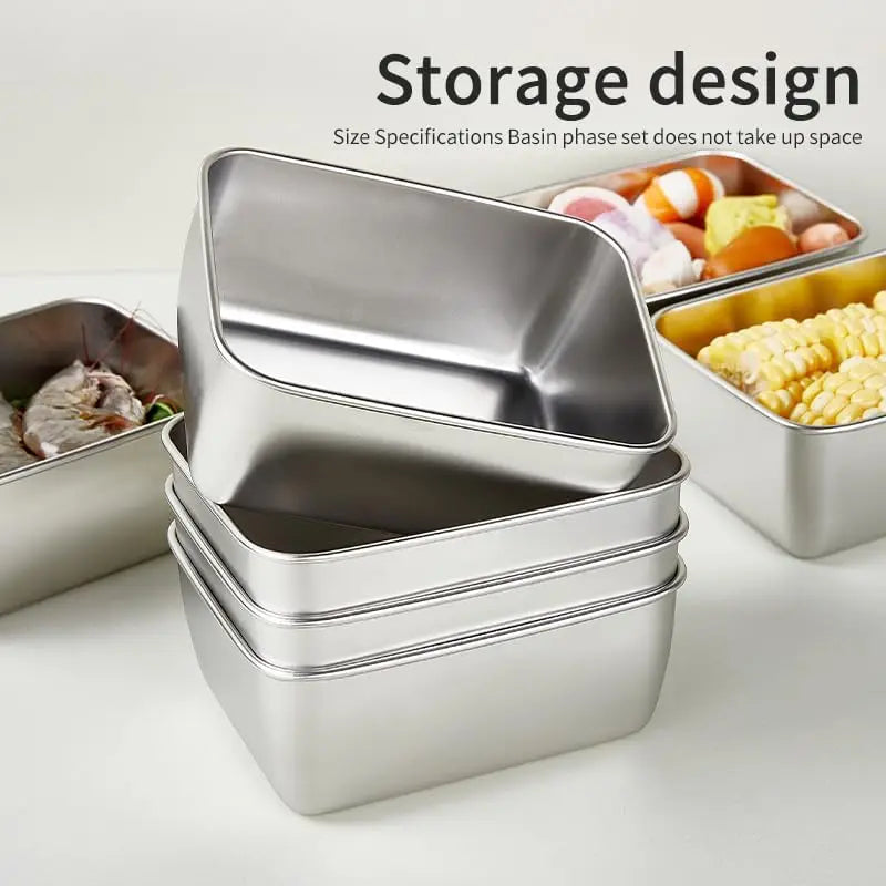 Stainless Steel Food Storage Containers with Lids