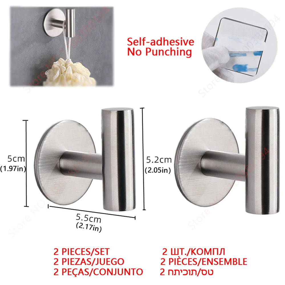 Self-Adhesive Toilet Paper Holder with Shelf