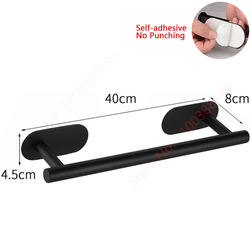 Self-Adhesive Toilet Paper Holder with Shelf