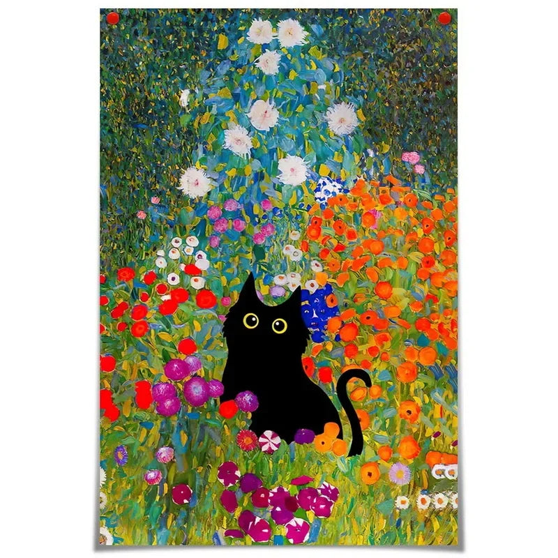 Funny Cat Coffee Metal Wall Sign